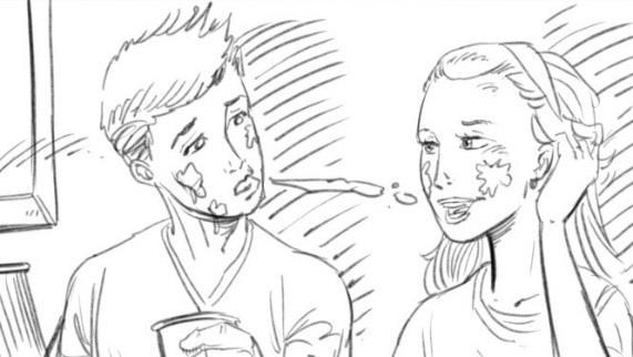 The other teens talk about nicotine addiction and discourage him from using.