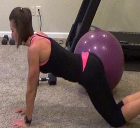 *Perform on toes if possible* Bosu Burpese and Raise (use Bosu (10lbs+) 15 dumbbells, with overhead press, if you don t have Bosu) 5.