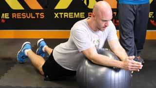 Stability Ball Rollout Kneel on a mat and place your clasped hands on the top of a medium sized ball.