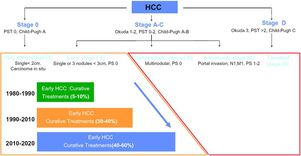 Increasing early-stage HCC Larger population Limited clinical prognostic
