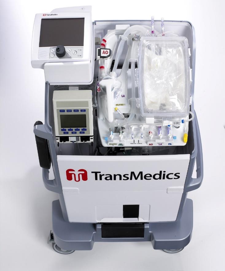 Transmedics Organ Care System Portable ex-vivo perfusion device Only current fully portable technology for ex-vivo donor heart