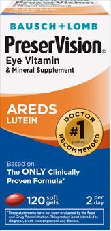 Newly National Eye Institute Recommended AREDS 2 Supplement Contains: Lutein (10 mg) and Zeaxanthin (2 mg) (replaces beta-carotene) Vitamin C: 500 mg Vitamin E:
