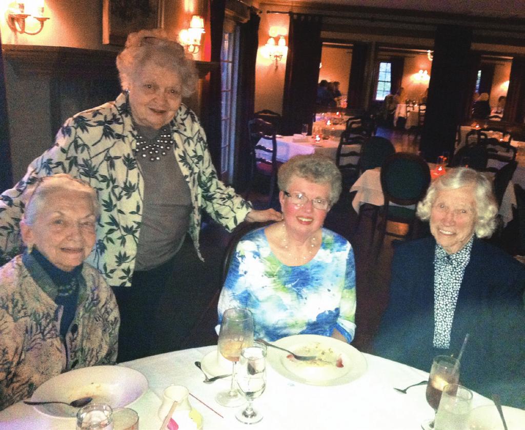 Dinner at Restaurant One-Twenty-Three was a great night out for Susan Ponte, Ruth Kelley, Jane Dutil, and Eleanor Suydam.