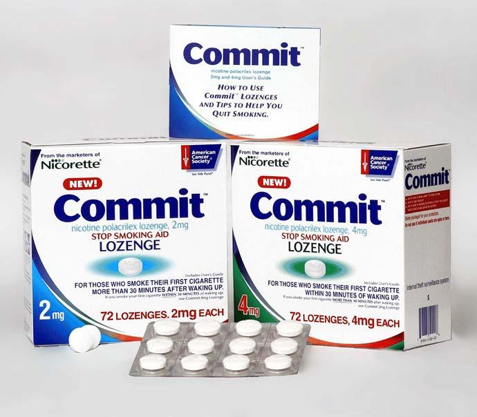 SHORT-ACTING NICOTINE REPLACEMENT To control cravings: Lozenge 4mg dose for smokers who smoke < 30minutes of awakening 2mg dose for all others Dose 1 lozenge q1-2 hours x