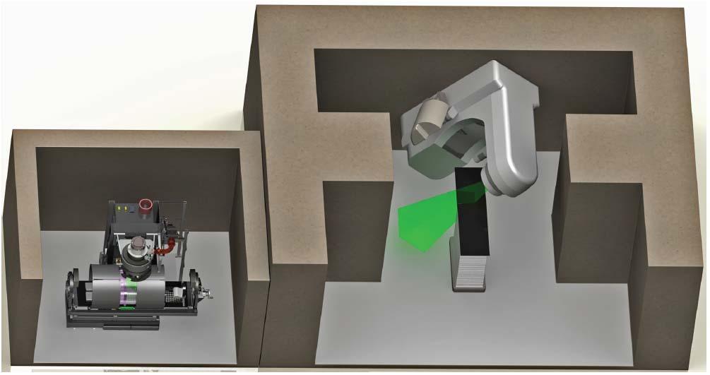 Comparison of bunker sizes Conventional bunker Nano-X bunker Footprint Concrete required