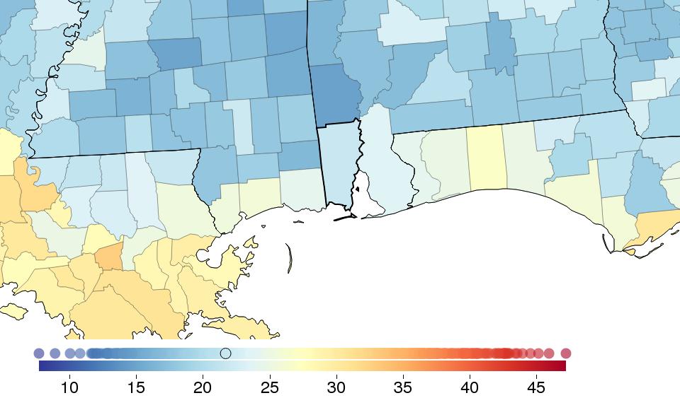 26: Male heavy drinking, 2012 FINDINGS: BINGE DRINKING Sex Mobile County Alabama National National rank % change 2002-2012 Female 11.5 7.9 12.