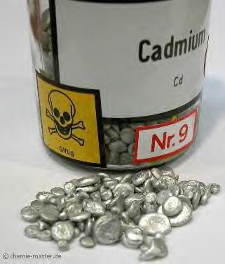 Ammonia: Toilet Cleaner Cadmium: used batteries