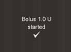 From the Home screen, select Stop Bolus. 2. Press and select Yes. 3. Select Done. 3. Select Deliver Bolus.