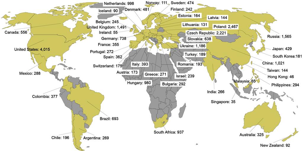 Global Enrollment 27,564 patients randomized at 1242 sites in 49 countries between 2/2013