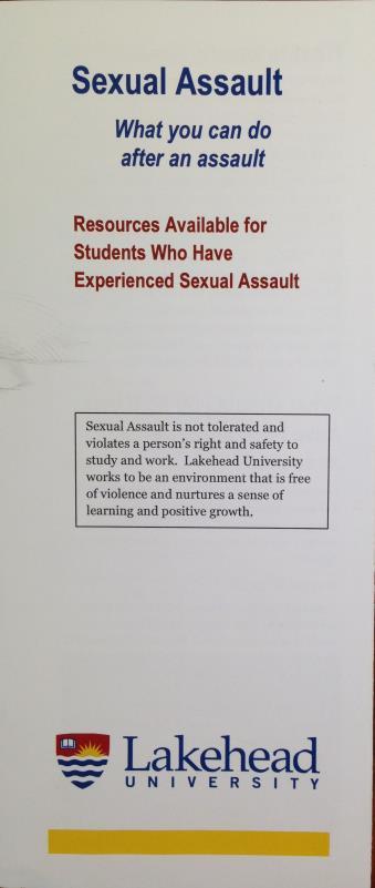 assault Risk Reduction Strategies Distributed to all incoming