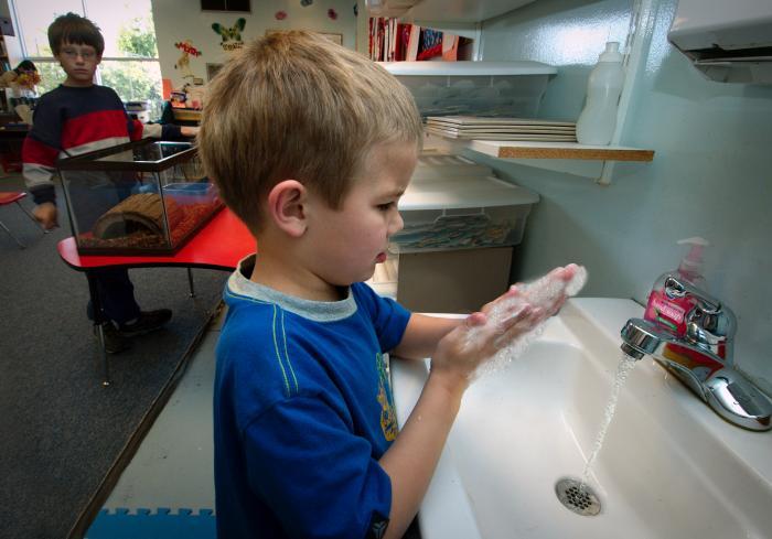 Personal Hygiene Have children wash their hands frequently, especially after