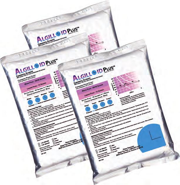 ALGINATE ALGILLOID PLUS CHROMATIC IMPRESSION MATERIAL 454 GRAMS / 25 FULL ARCH IMPRESSIONS PER PACKAGE MADE IN THE USA GREAT TASTING FLAVORS!