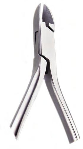 020 - Soft Wires Industry standard for distal end cutters. Best suited for average sized hands. Safety Hold grips wires within 1/2mm of the buccal tube.