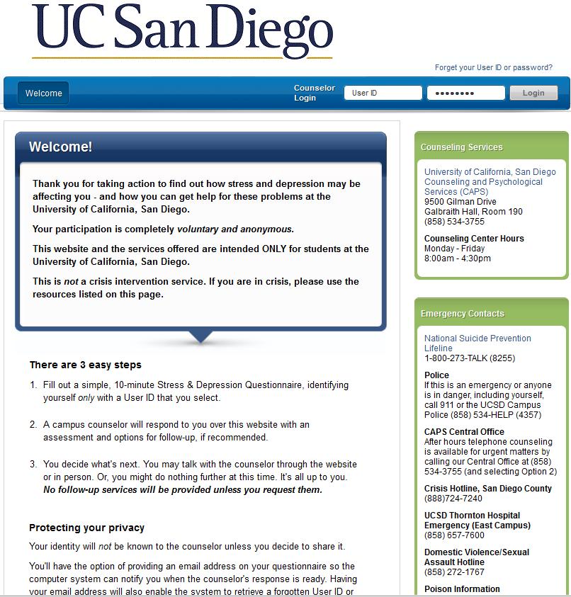 Sample Survey UC Counseling Center Resources Informs