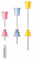 3.3 Needle sets come in three lengths and are all 15g: Pink 15mm; Blue 25mm; Yellow 45mm. 3.