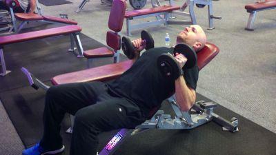 Workout A DB Neutral Grip Chest Press Hold two dumbbells in front of your chest with your palms