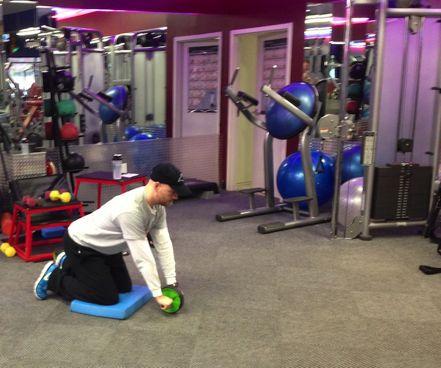 Keep your abs braced and contract your hamstrings and slowly curl the ball back towards your