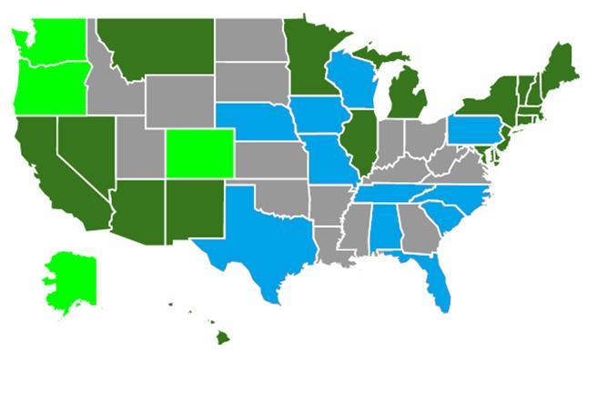 Accessed http://www.governing.com/gov-data/state-marijuana-laws-map-medicalrecreational.