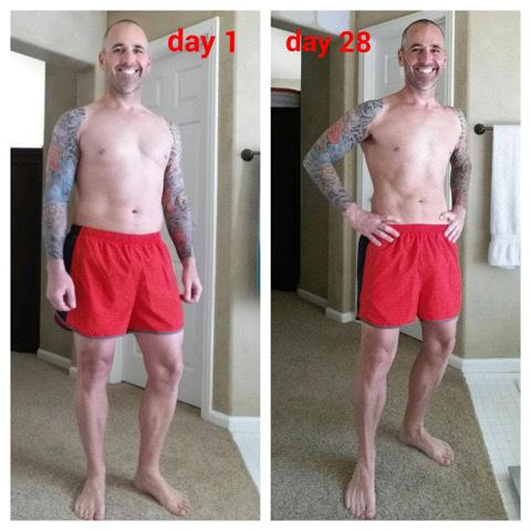 Before and After 28 Day Results -20 pounds -5