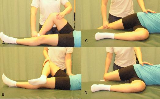 LENGTHENING TENSOR FACIA LATA AND GLUTEUS MAXIMUS FOR ILIOTIBIAL BAND 7 Figure 1. Special testing A: Noble s Test, B: Figure 4 Test, C: Ober Test Part 1, D: Ober Test Part 2 Figure 2.