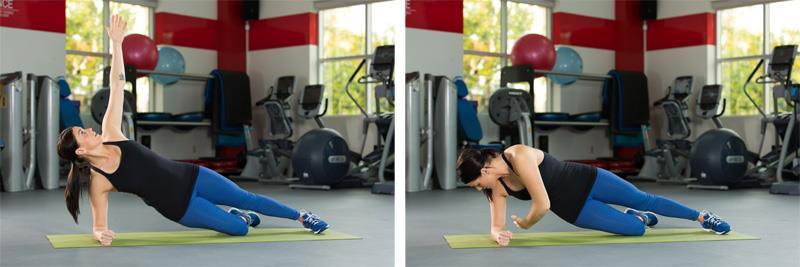 Moving Hip Bridge Lie on your back and place the feet onto the floor, hip-distance apart.