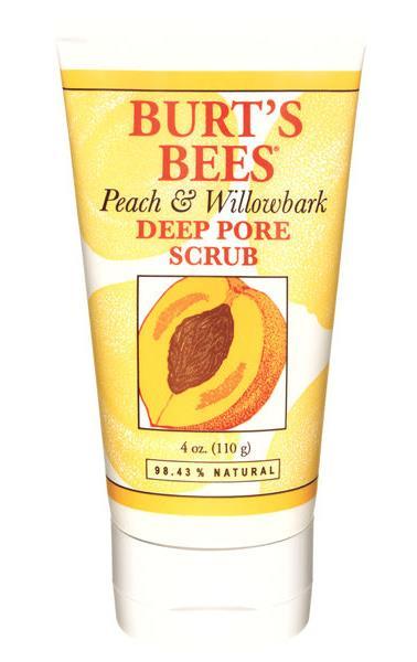 Burt s Bees: Peach & Willowbark Deep Pore Scrub Product Description: Formulated Willow Bark Extract, this facial scrub deep cleans pores and gently exfoliates to remove dead skin cells as finely