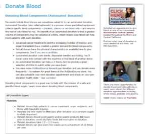 Apheresis Conversion Strategy Donor education Written and online materials Introduce the technology Staff talking points