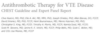 PE Therapy Chest 2016;149:315-52 The most current state of the art recommendations for PE and DVT therapy and prophylaxis Recommends NOACs over warfarin No therapy recommended for subsegmental PEs