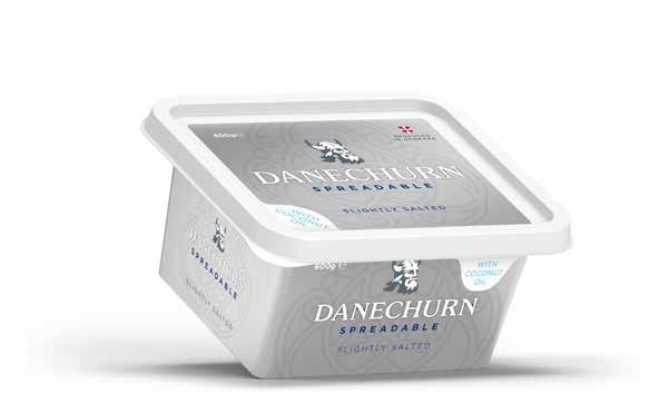 Danechurn Spreadable unsalted is made from butter and coconut oil.