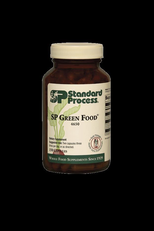 SP Green Food Contains five whole food ingredients Promotes healthy liver function Provides antioxidant activity Supports overall cellular