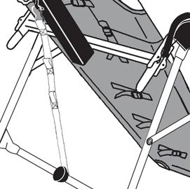 (See Figure 3) You can increase the angle of rotation allowed by the tether strap as you become more comfortable using the table, or remove it all-together for full inversion.