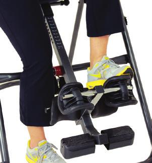To balance yourself, rest only your lower body against the lower portion of the Table Bed as you slide one ankle at a time from the side (Figure 11) between the Front & Rear Ankle Cups,