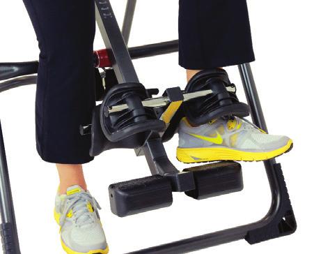 Your feet should always be either on the floor or on the Ankle Comfort Dial; never use any other part of the inversion table as a step (Figures 12 & 13). 4.