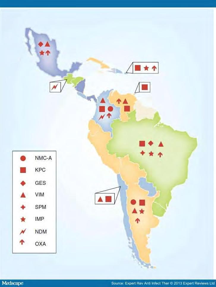 Current status of carbapenemases in Latin America Maya J, Ruiz S, Blanco V, Gotuzzo E, Guzman- Blanco M, Labarca J,Salles M, Quinn