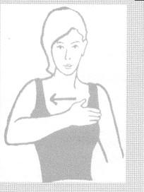 Step 5 With the flat of either hand and using a gentle, stroking movement, massage fluid across your chest towards the armpit of your unaffected side. Start the massage next to the unaffected armpit.