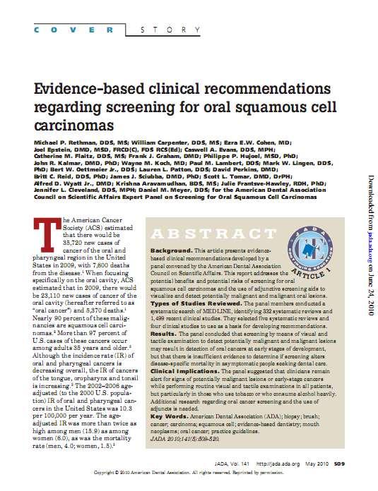 Evidenced-Based Clinical Recommendations for
