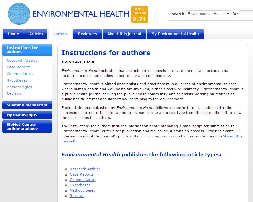 Journal Selection Visit the journal website Read