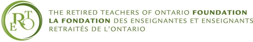 2018 Granting Criteria & Call for Proposals Education for Health and Social Care Professionals: Research to Improve the Health and Wellness of Older Adults February 20, 2018 In recognition of the