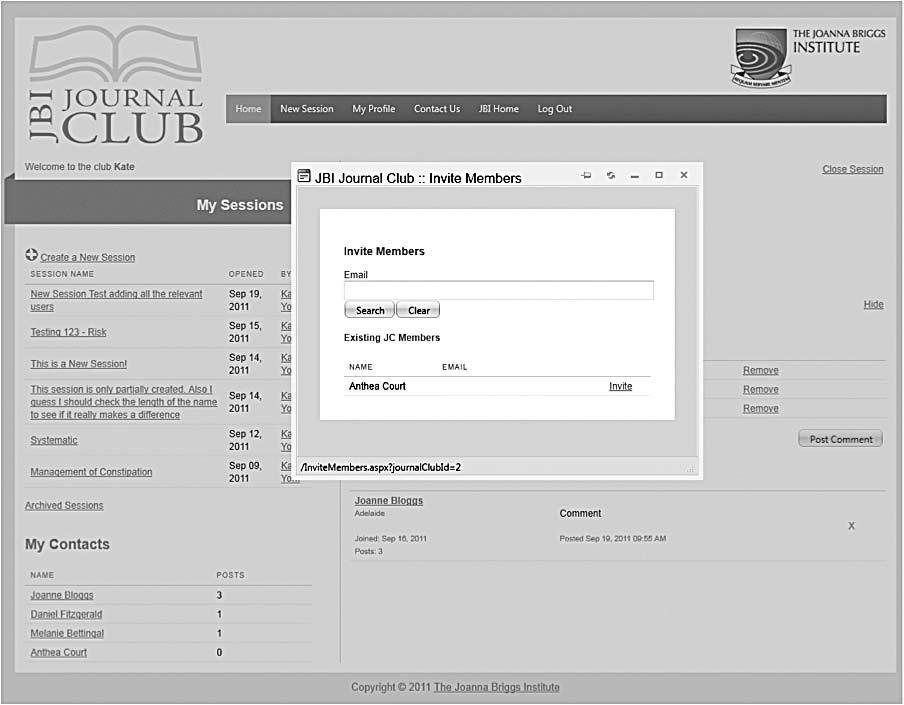 Search Results existing member found Any existing JBI Journal Club members with that email address will be listed in