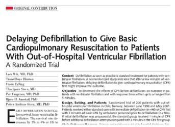 CPR before shock for prolonged VF?
