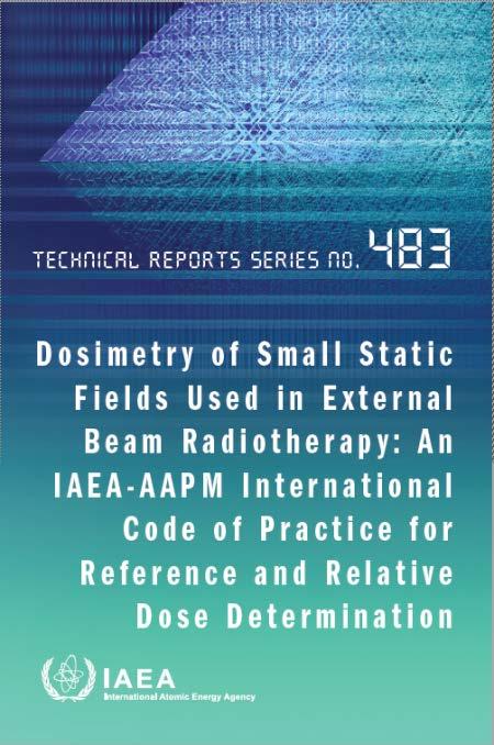 Overview 1. Introduction 2. Physics of small field dosimetry 3. Concepts and Formalism 4. Detectors and Equipment 5. Code of practice for reference dosimetry of machine-specific reference fields 6.