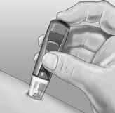 Puncture your forearm or palm Firmly press and hold the lancing device against your forearm or palm for a few
