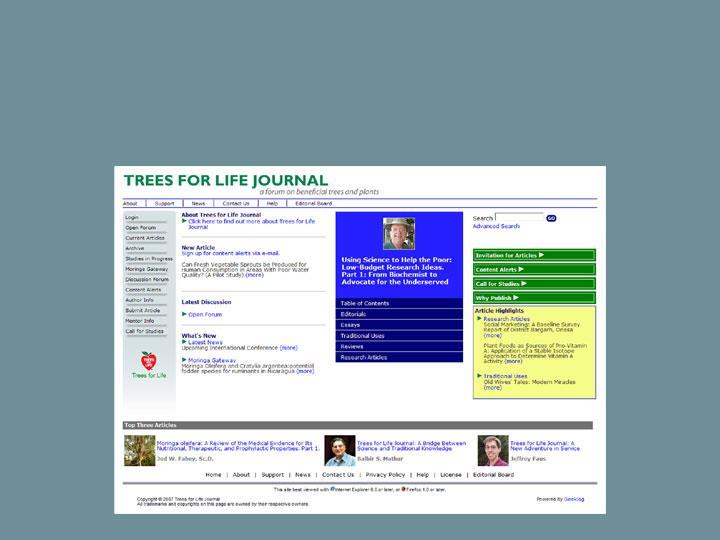 Trees for Life Journal Share your