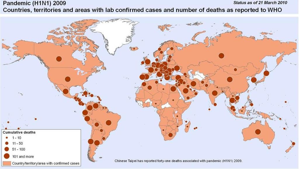 Within a year, H1N1 had spread rapidly across the globe