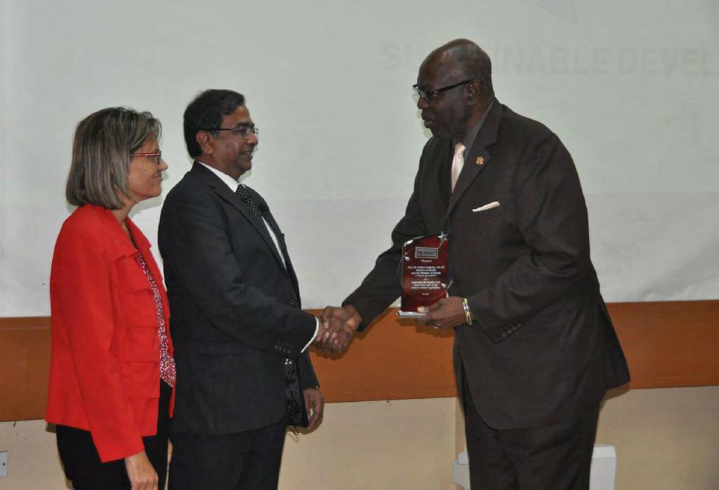 honoured for Protecting the health of all Jamaicans with strong regulations against tobacco.