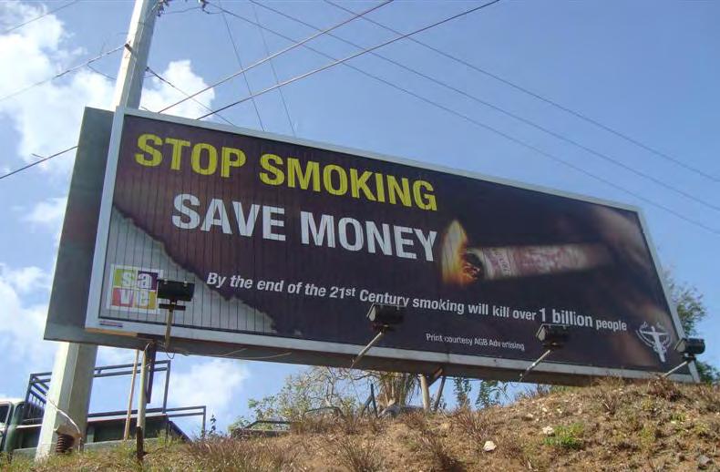 Billboard erected in Trinidad and Tobago, WNTD, May 2009 The TTCS in 2012 called on the Ministry of Health to take immediate action against The West Indian Tobacco Company (WITCO) for illegal and