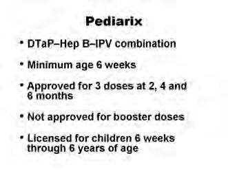 For example, TriHIBit can be used for the booster dose at 12 15 months of age in a child who has received Comvax or PedvaxHib at 2 and 4 months of age, or three prior doses of HibTiter or ActHib.