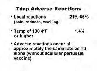 the pertussis chapter in the textbook Vaccines (Plotkin and Orenstein, eds., 2008) for a comprehensive review of DTaP adverse event data.