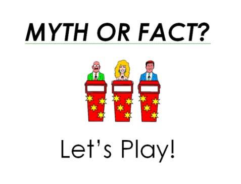 MYTH OR FACT? Say: So before we go further, I thought it would be fun for us to play a little game.