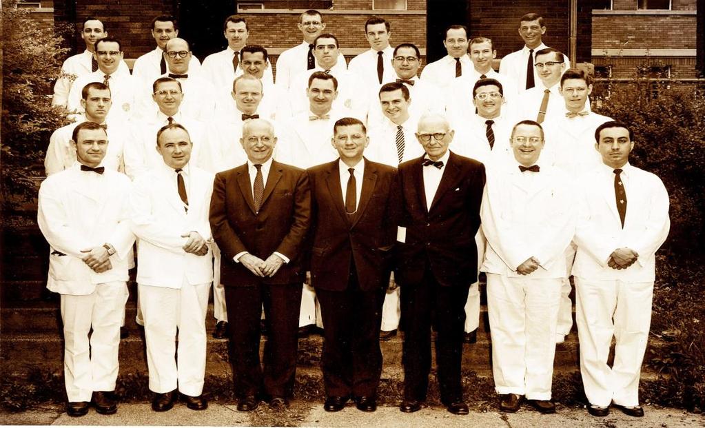 No ID 1958-59 Resident Group Row 1: William R. Cole (59), Clynn R. Ford (59), Max Zinninger, Chairman: William A. Altemeier, Visiting Prof:, Allen O. Whipple, Wesley B. Elstun (59), Andrew J.